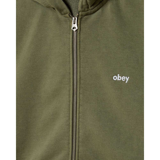 Obey Ανδρική ζακέτα Lowercase Pigment Zip Hood Fleece
